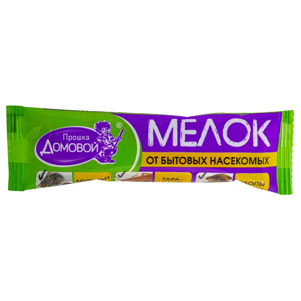Домовой Прошка мелок от клопов, тараканов, блох, муравьев, мух, 20 г