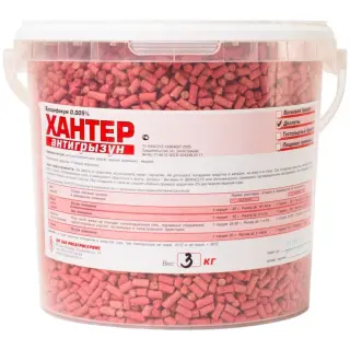 Хантер приманка от грызунов, крыс и мышей (доллеты гранулы), 3 кг