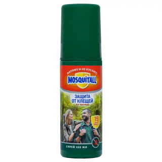 Mosquitall (Москитол) Специальная защита спрей от клещей, 100 мл