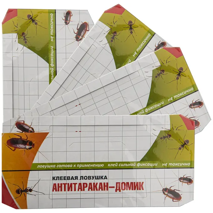 Антитаракан клеевая ловушка от тараканов, 1 шт 4 упак