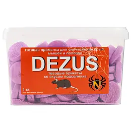 Dezus (Дезус) приманка от грызунов, крыс и мышей (твердые брикеты) (подсолнух), 1 кг