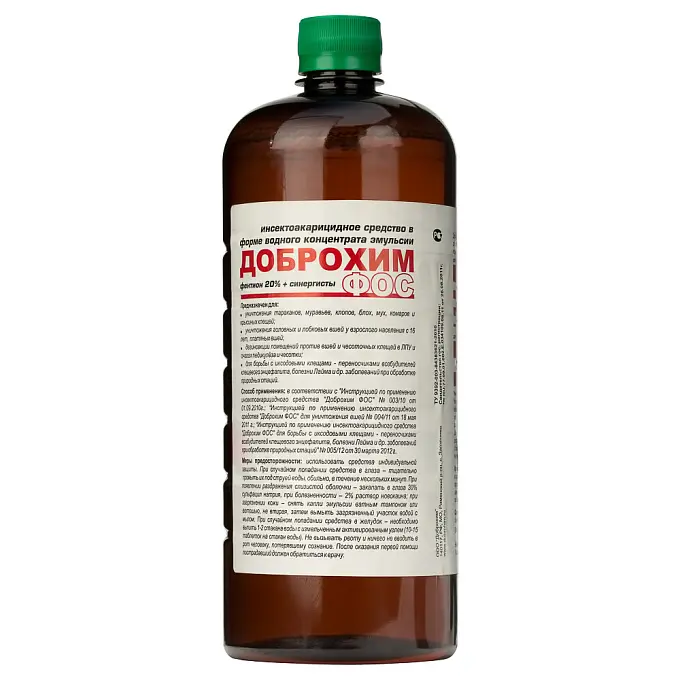 Доброхим ФОС средство от клопов, тараканов, блох, муравьев, комаров, мух, 1 л