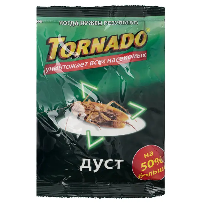Tornado (Торнадо) дуст от клопов, тараканов, блох, муравьев, мух, 150 г