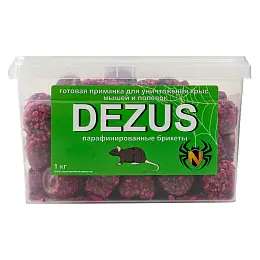 Dezus (Дезус) приманка от грызунов, крыс и мышей (парафинированные брикеты), 1 кг