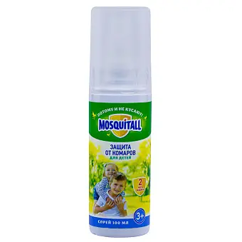 Mosquitall (Москитол) Нежная защита спрей от комаров (для детей), 100 мл
