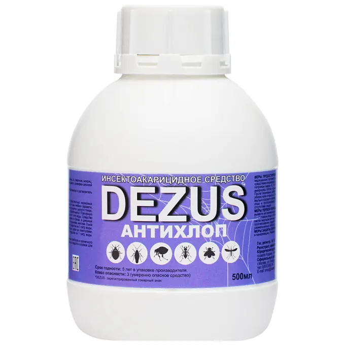 Dezus (Дезус) Антихлоп средство от клопов, тараканов, блох, муравьев, 500 мл