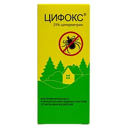 Цифокс средство от клопов, тараканов, блох, муравьев, мух, комаров, иксодовых клещей, 50 мл. Фото N2