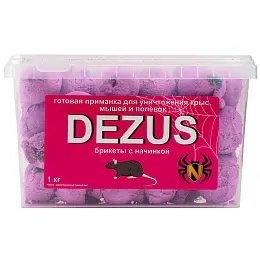 Dezus (Дезус) приманка от грызунов, крыс и мышей (брикеты с начинкой), 1 кг