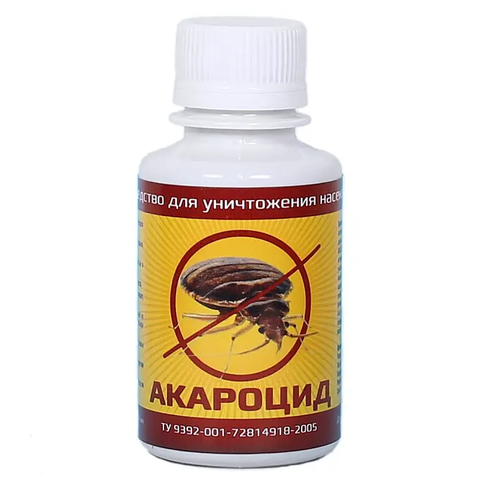 Акароцид средство от клопов, тараканов, блох, муравьев, комаров, мух, иксодовых клещей, ос, 100 мл