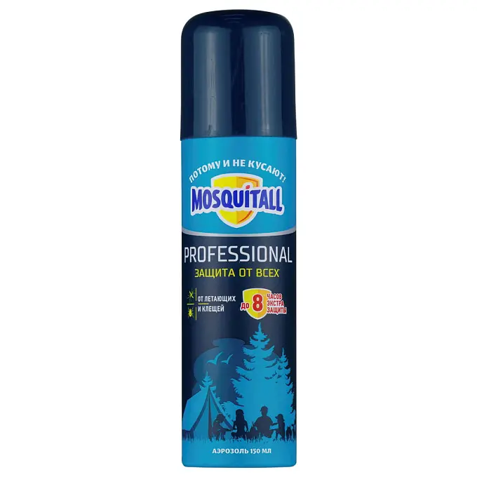 Mosquitall (Москитол) Professional аэрозоль от клещей, комаров, москитов, 150 мл