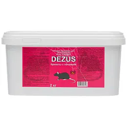 Dezus (Дезус) приманка от грызунов, крыс и мышей (брикеты с начинкой), 2 кг