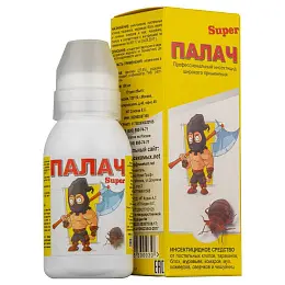 Палач "Super" средство от клопов, тараканов, блох, муравьев, 100 мл. Фото N3