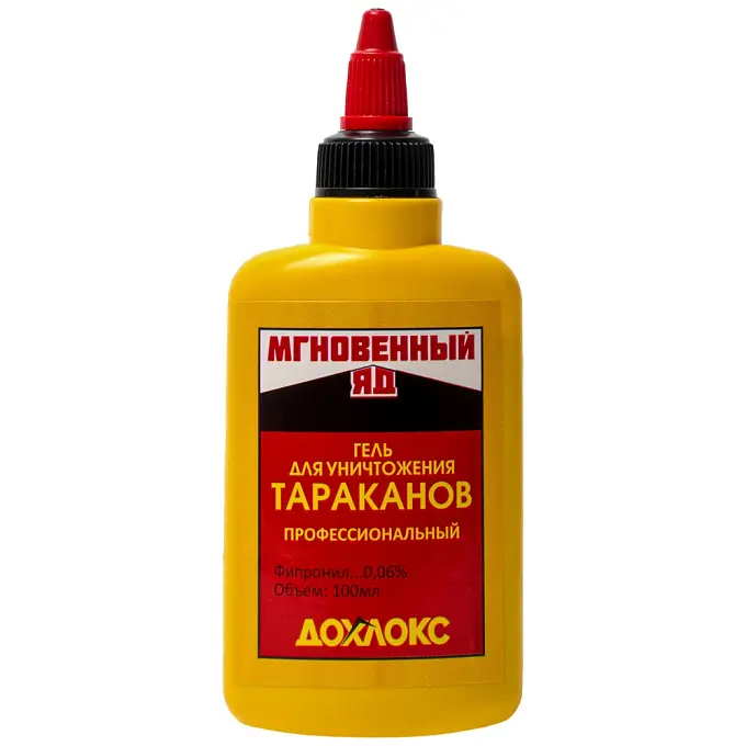 Дохлокс Мгновенный Яд гель от тараканов (туба), 100 мл. Фото N2