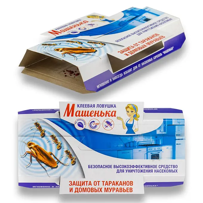 Машенька клеевая ловушка от тараканов, 1 шт. Фото N5
