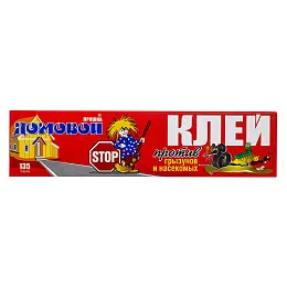 Домовой Прошка клей от грызунов, крыс и мышей, 135 г. Фото N3