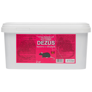 Dezus (Дезус) приманка от грызунов, крыс и мышей (брикеты с начинкой), 2 кг