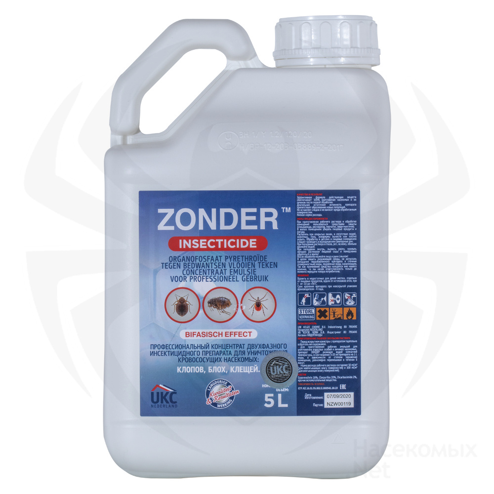Zonder (Зондер) средство от клопов, тараканов, блох, муравьев, 5 л