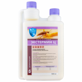 Экстермин-Ц (Микроцин) средство от клопов, тараканов, блох, муравьев, мух, 1 л