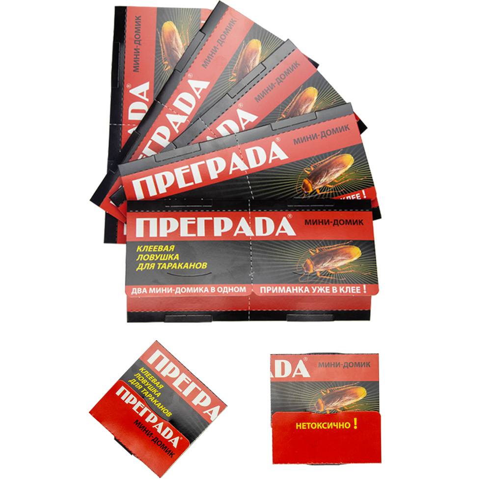 Преграда МИНИ клеевая ловушка от тараканов, 1 шт 4 упак