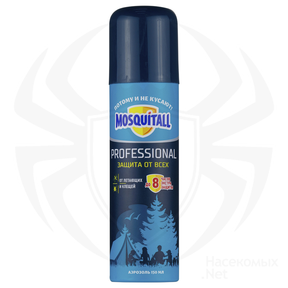 Mosquitall (Москитол) "Профессиональная Защита" аэрозоль от клещей, комаров, москитов, 150 мл