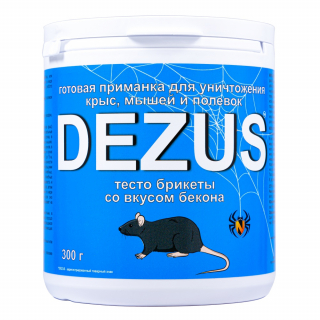 Dezus (Дезус) приманка от грызунов, крыс и мышей (тесто брикеты) (бекон), 300 г