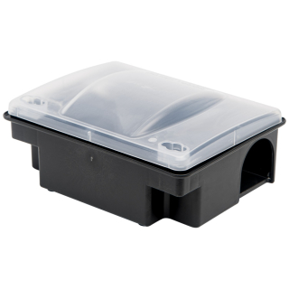 Контейнер COM904UV контейнер для раскладки родентицидов "Прозрачная крышка" (оснащен замками, креплением к полу, системой крепления приманки) (230x182x88), 1 шт