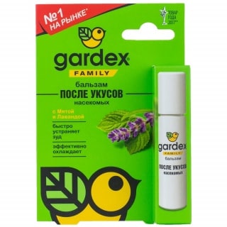 Gardex (Гардекс) Family бальзам после укусов насекомых роликовый (мята, лаванда), 7 мл