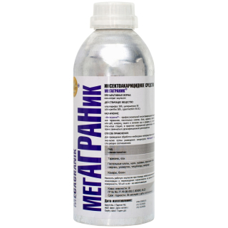 Мегаграник средство от клопов, тараканов, блох, муравьев, комаров, мух, ос, 1 л