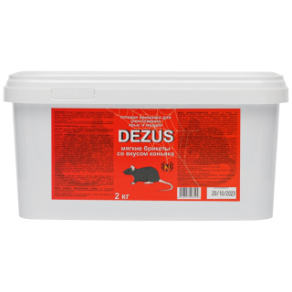 Dezus (Дезус) приманка от грызунов, крыс и мышей (мягкие брикеты) (коньяк), 2 кг