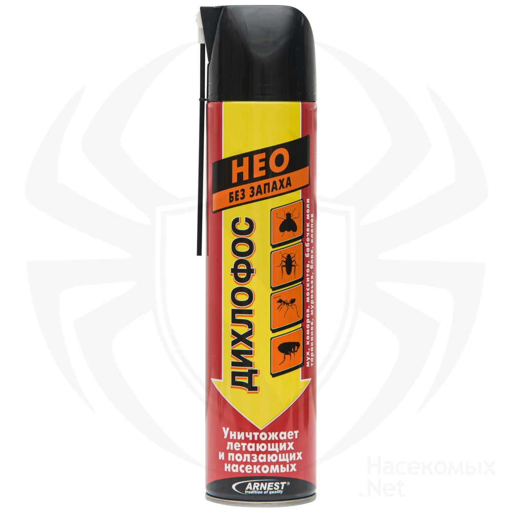 НЕО дихлофос от клопов, тараканов, блох, муравьев, мух, кожеедов, моли (без запаха), 600 мл