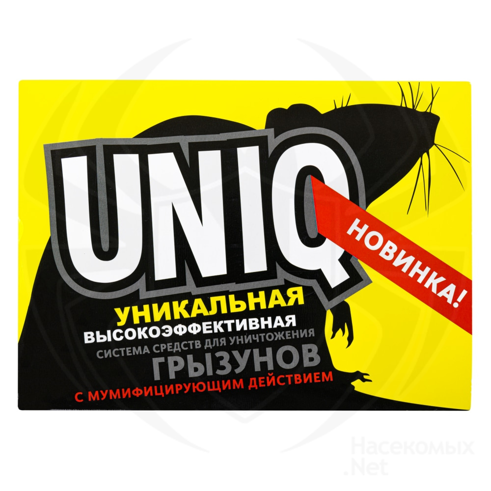 UNIQ приманка от грызунов, крыс и мышей, (гранулы) 100 г + (гель), 150 г. Фото N4