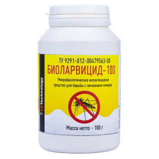 Биоларвицид-100 биологическое средство от комаров, личинок комаров, 100 г