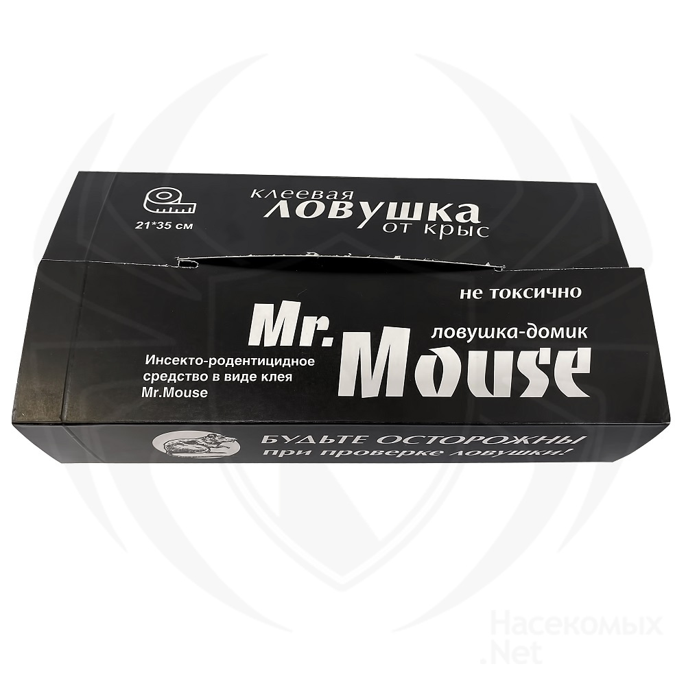Mr.Mouse (Мистер Маус) клеевая ловушка для грызунов, крыс и мышей (запах клея арахис) (домик), 1 шт. Фото N4