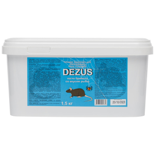 Dezus (Дезус) приманка от грызунов, крыс и мышей (тесто-брикеты) (рыба), 1,5 кг
