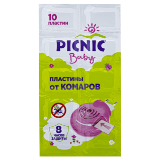 Picnic (Пикник) Baby пластины от комаров, 10 шт