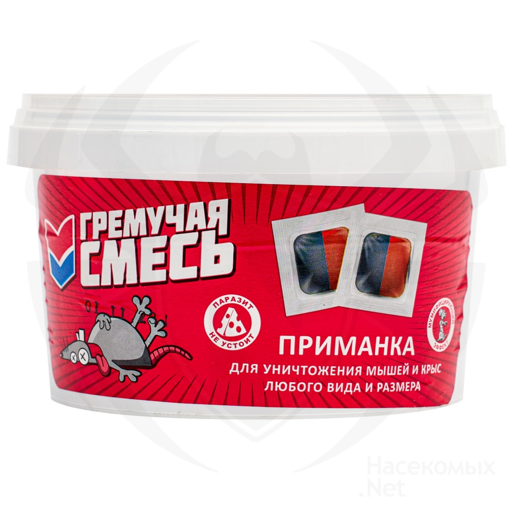 Гремучая смесь приманка от грызунов, крыс и мышей (мягкие брикеты), 500 г