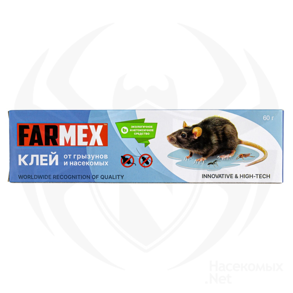 Farmex (Фармекс) клей от грызунов, крыс, мышей и насекомых, 60 г. Фото N2
