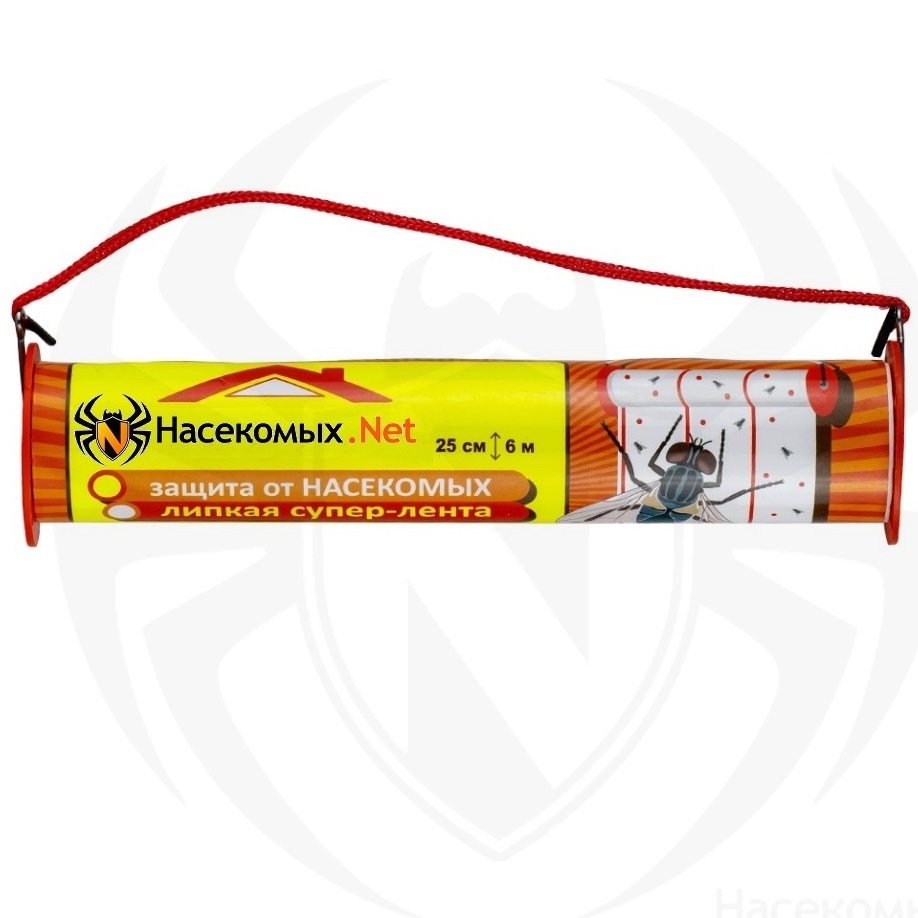 Насекомых.Net клеевая ловушка от мух, мошки, моли (ролик) (6 метров x 25 см), 1 шт