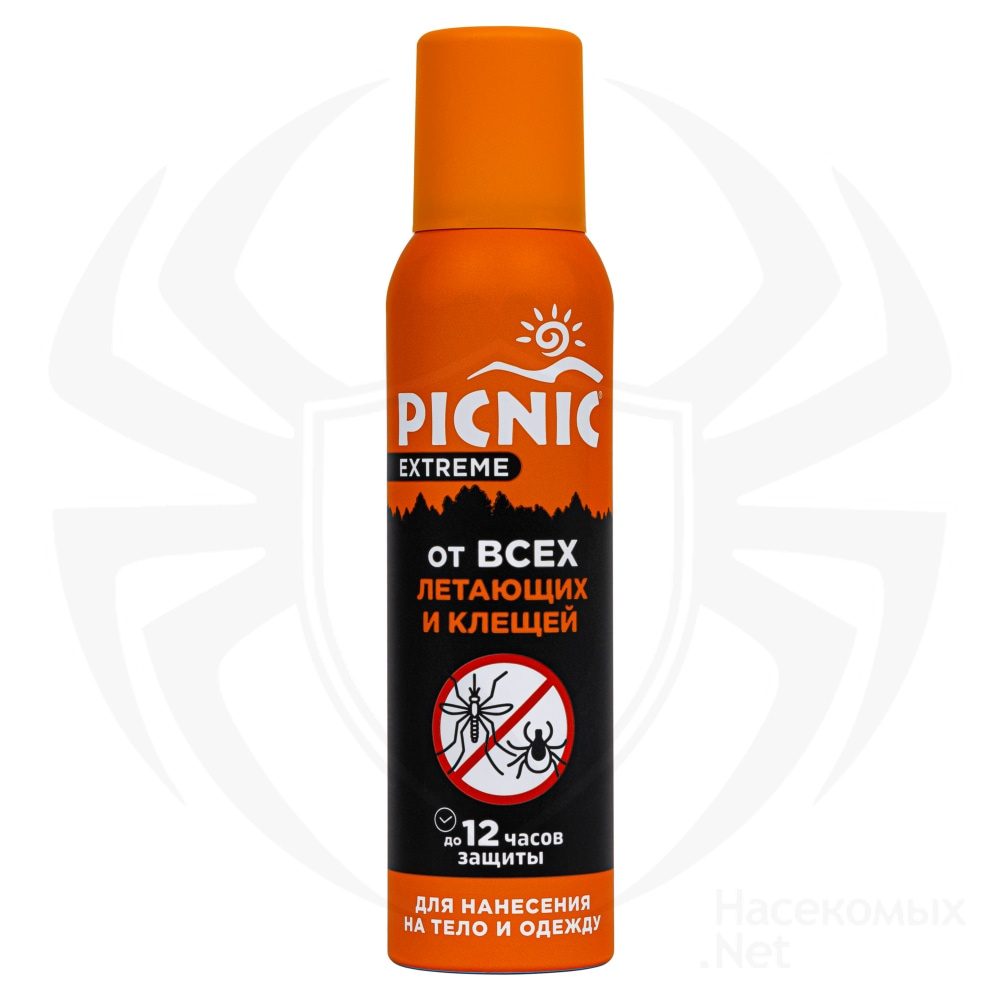 Picnic (Пикник) Extreme аэрозоль от всех видов летающих насекомых и клещей, 150 мл
