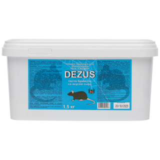 Dezus (Дезус) приманка от грызунов, крыс и мышей (тесто-брикеты) (сыр), 1,5 кг