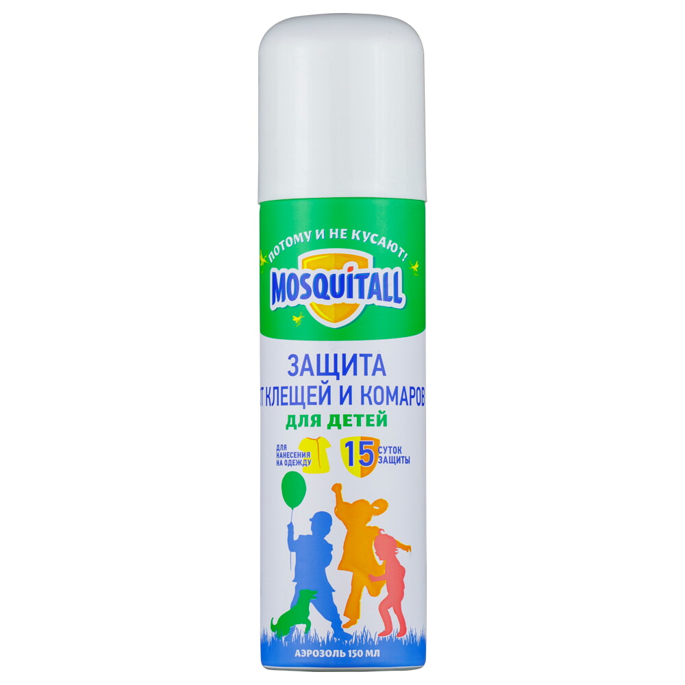 Mosquitall (Москитол) Нежная защита аэрозоль от клещей (для детей), 150 мл