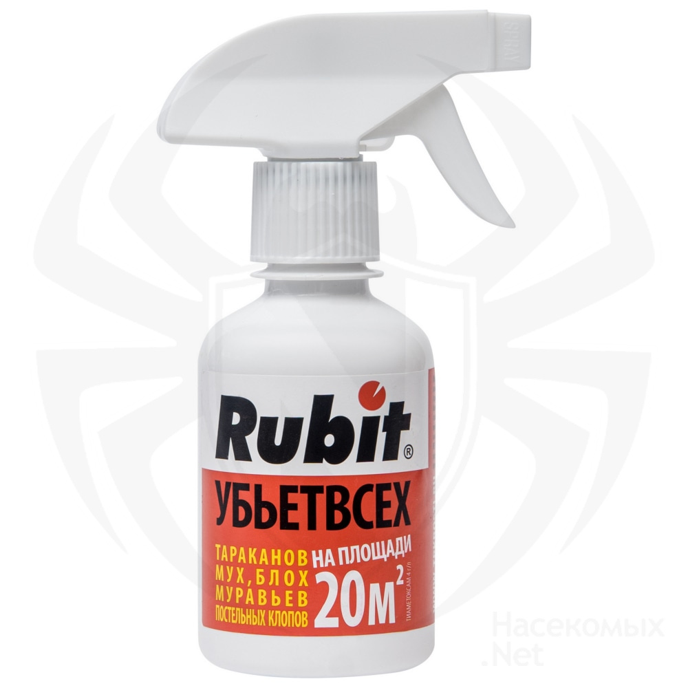 Rubit (Рубит) спрей от клопов, тараканов, блох, муравьев, комаров, мух, 200 мл