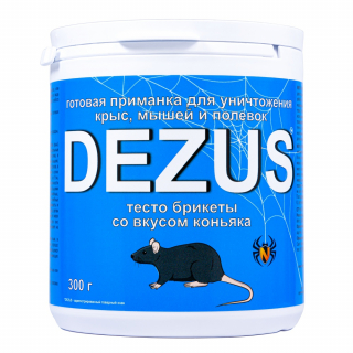 Dezus (Дезус) приманка от грызунов, крыс и мышей (тесто-брикеты) (коньяк), 300 г