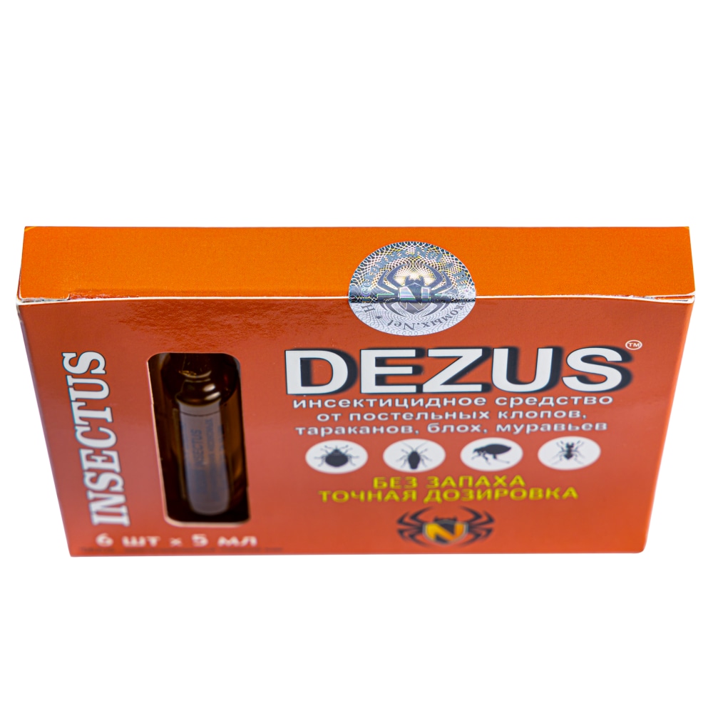 Dezus (Дезус) Insectus средство от клопов, тараканов, блох, муравьев, 6 ампул. Фото N3
