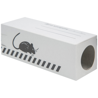 Контейнер картонный для раскладки родентицидов (для мышей) (белый), 1 шт