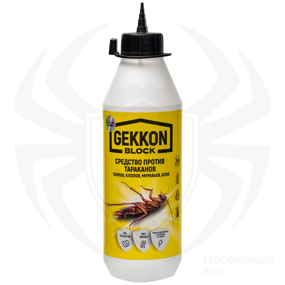 Gekkon (Геккон) Block порошок от клопов, тараканов, блох, муравьев, 500 мл
