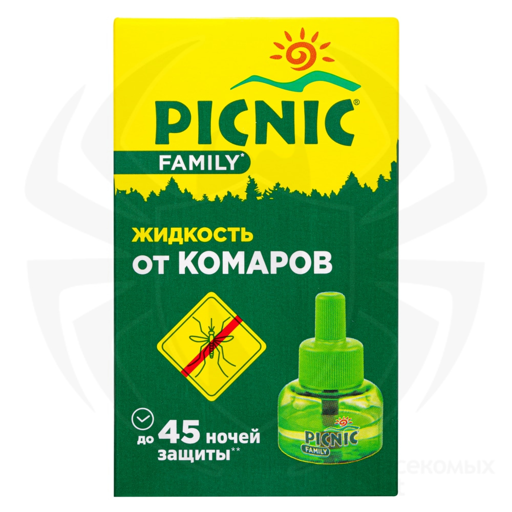 Picnic (Пикник) Family жидкость от комаров (45 ночей), 30 мл. Фото N2