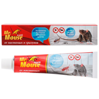 Mr.Mouse (Мистер Маус) клей от грызунов, крыс и мышей, 60 г