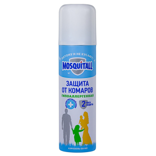 Mosquitall (Москитол) Гипоаллергенная защита аэрозоль от комаров (для детей и взрослых), 150 мл