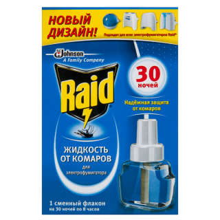 Raid (Рэйд) жидкость от комаров (30 ночей), 1 шт